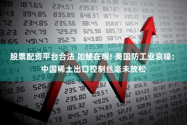 股票配资平台合法 如鲠在喉! 美国防工业哀嚎: 中国稀土出口控制丝毫未放松
